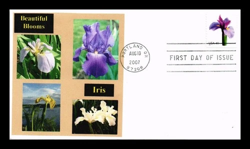 US COVER FIRST DAY OF ISSUE IRIS BEAUTIFUL BLOOMS