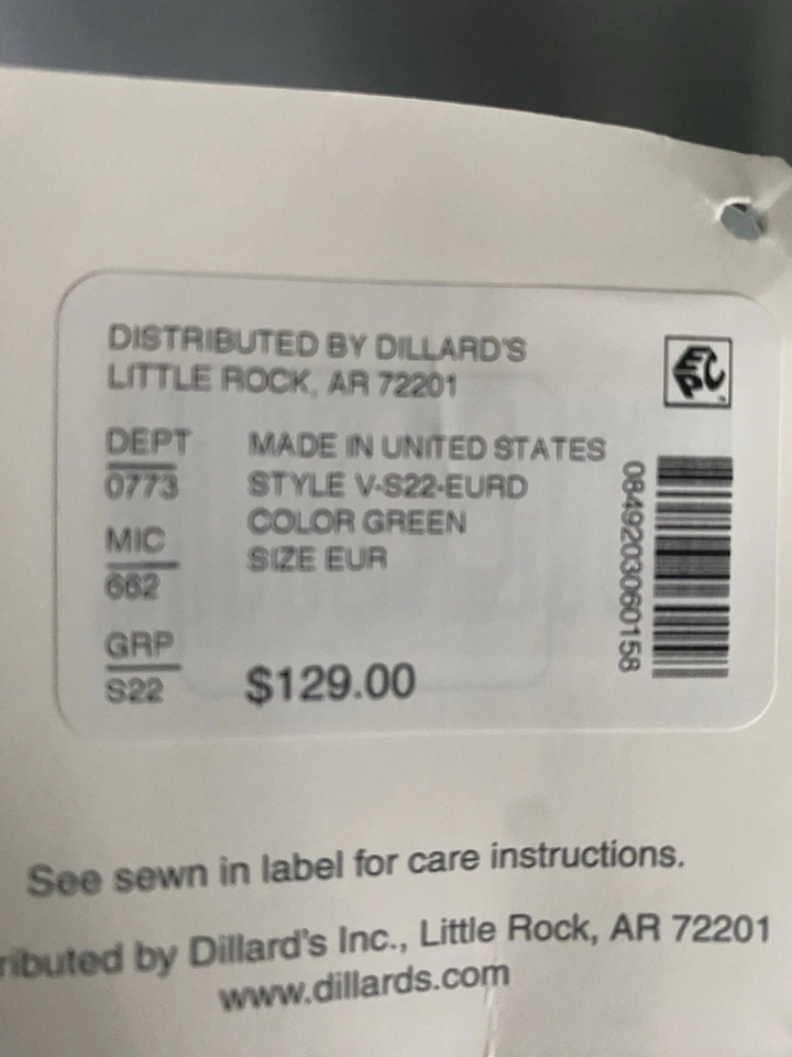 Villa by Noble Excellence Las Olas Verde Palma Impresión Relleno Euro Sham NUEVO $129.00 Foto 4 de 4