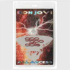 Bon Jovi 2002 Bounce Concert Tour w/ Goo Goo Dolls Laminated Backstage Pass