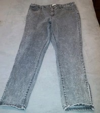 Ava Viv Womens Gray High Rise Skinny Jeans Size 18
