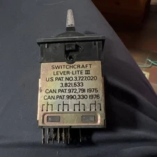 1 NOS Switchcraft 84324X Lever-Lite III Illuminated Switch / Non-Locking