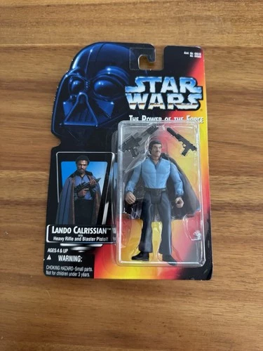 Star Wars POTF2 Lando Calrissian Kenner 1995 Red Card MOC Rifle & Blaster