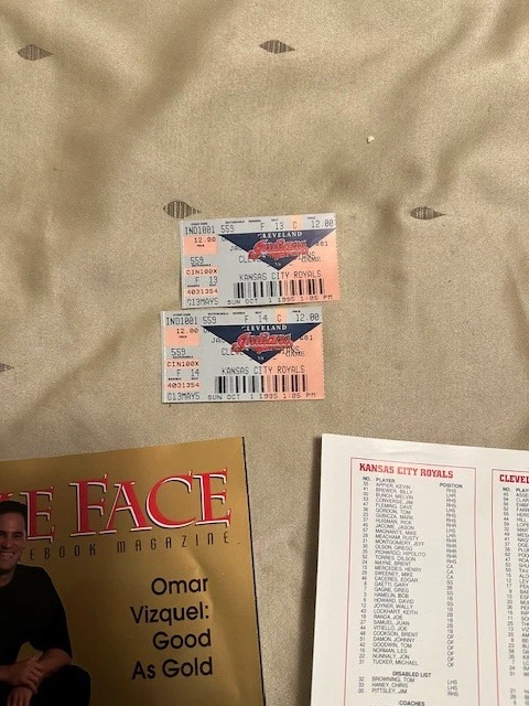 Cleveland Indians Game Face Omar Vizquel Program and Tickets  - Image 2 of 3