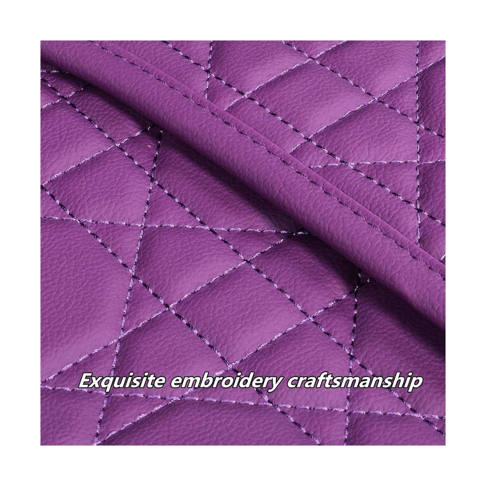Begonydeer Purple Leather Seat Cover Luxury Universal Seat Covers 11pcs