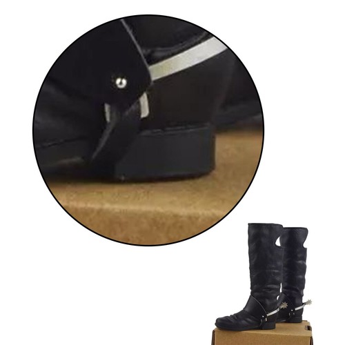 1/6 Scale 1 Pair Soldier Boots Spurs Or Boots Set Model for 12'' Male Figure - Picture 7 of 15