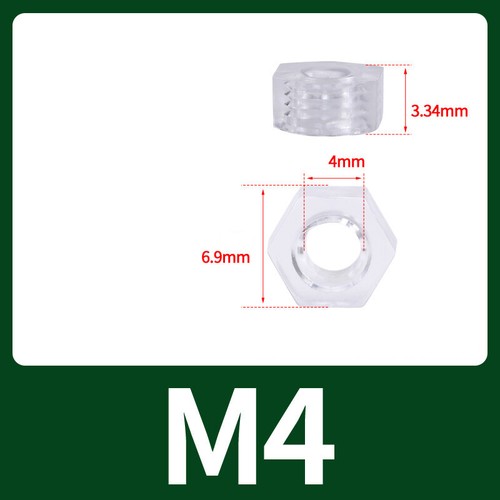 Tuercas completas hexagonales de plástico tuerca de nailon métrica aislada M2 M3 M4 M5 M6 M8 a M20 - Imagen 34 de 36