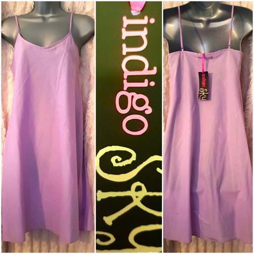 Indigo Sky Size 8-10 TWO chemise nightdress Lilac & Pink 65/35 Cotton Polyester - Picture 6 of 11