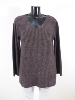 SOR women's wool cashmere sweater size L brown and winter warm (S 8837 R)