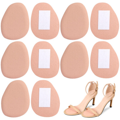  5 Pairs Forefoot Pad Sponge Cloth Men and Women Heel Cushion The Ball