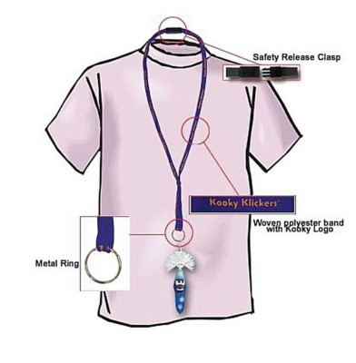 4 Pack Kooky Klicker 19'' Lanyard with KeyChain Breakaway Clip Purple Party Gift