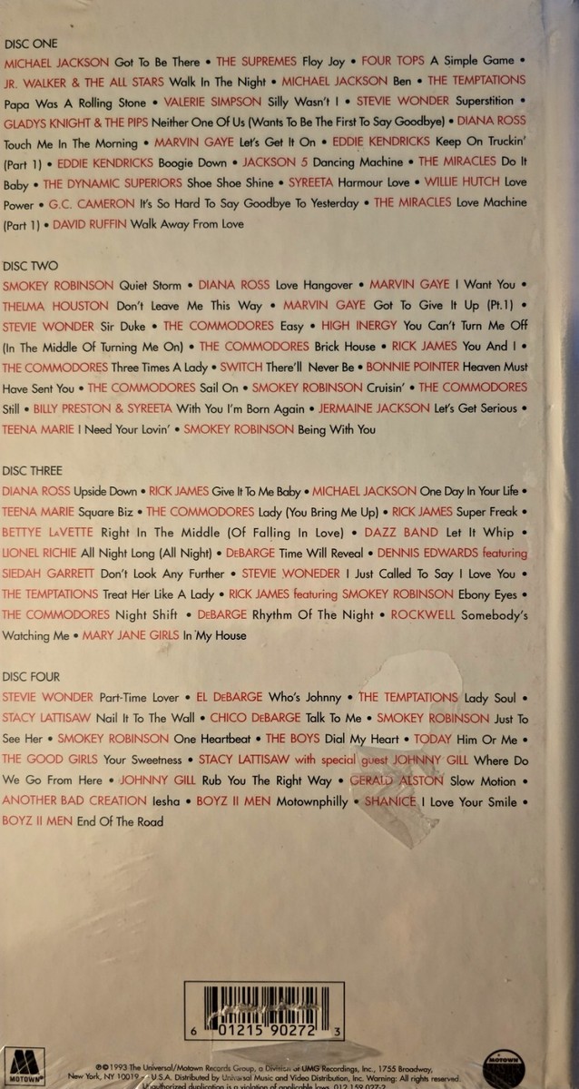 HITSVILLE USA: MOTOWN 1972-1992 CD4枚組 Hitsville USA • The Motown Singles Collection Volume Two