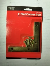 Flat Corner Brace Zinc Finish 4" 22840 For Multiple Use. Price For 2 PKG