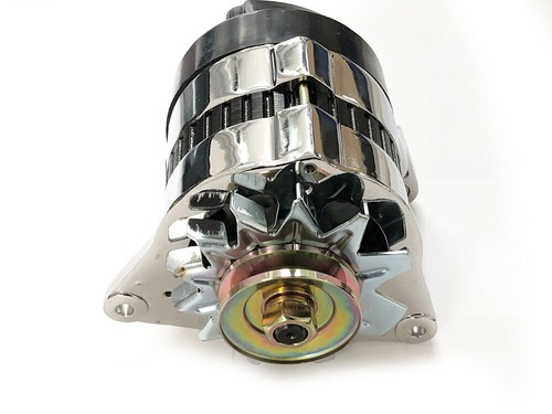 CHROME 18ACR Lucas Type High Output 65 Amp Alternator Pulley & Fan MGB, MIDGET - Picture 7 of 10