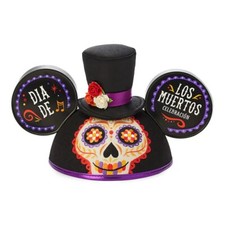 Walt Disney Pixar Coco Dia De Los Muertos Celebracion Mickey Mouse Skull Ear Hat