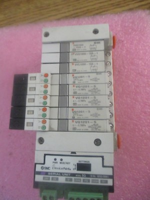 Smc : EX120-SDN1 Devicenet Serielle Schnittstelle Einheit mit / (5) VQ1201 & (3)