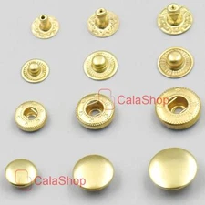 Brass Snap Fastener Leather Rapid Rivet Button 10 12 15 mm 1/2" 5/8" 3/8" Swing