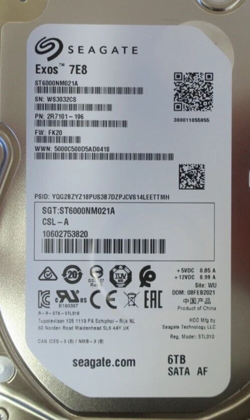 NEW Fujitsu 6TB SATA 6G 7.2K 512e Hot-Plug 3.5" Hard Drive HDD S26361-F5638-L600 - Image 3 of 4