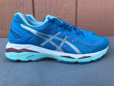 WOMENS ASICS GEL KAYANO 23 RUNNING SHOES SIZE US BLUE WHITE T696N C3 