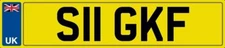 NUMBER PLATE S11 GKF CAR REGISTRATION FOR SICK SUCK SUCKS SUCKER SLICK F NO FEES