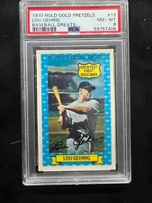  1970 Rold Gold Pretzels Baseball Greats 3-D Lou Gehrig #13 HOF PSA 8 NM-MT