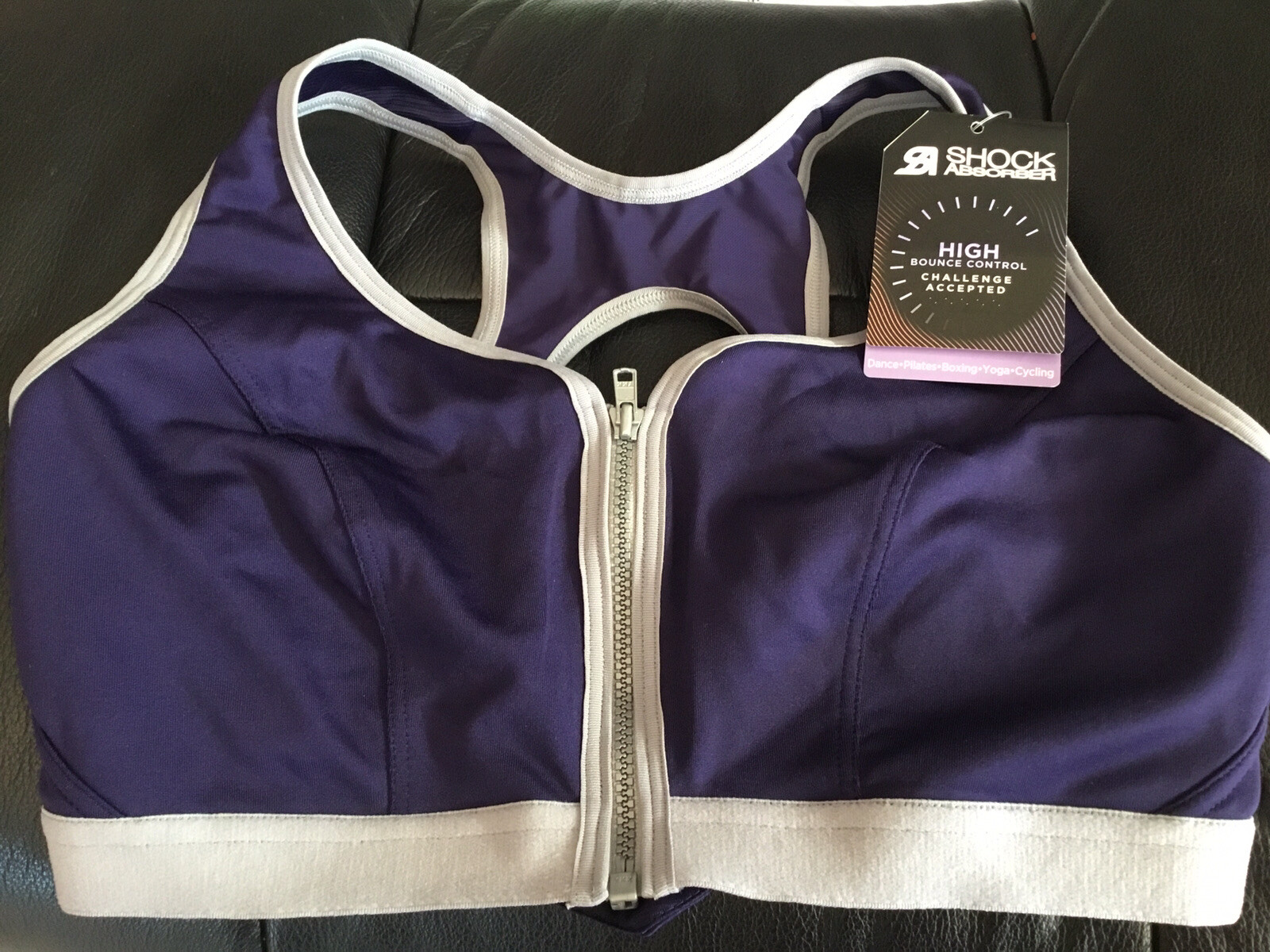 shock absorber zip front sports bra