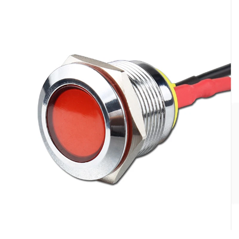 25mm Metal Flashing Indicator Light Led Blink Pilot Stainless Steel Signal Lamp