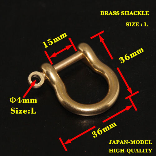 5.5-15mm Chain Hook Shackle Japan Solid Brass Key Joint Connect Leathercraft - Picture 13 of 15