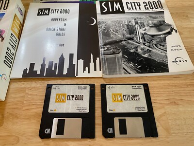 Vintage Original Sim City 2000 Big Box PC Game 1993 Excellent! | eBay