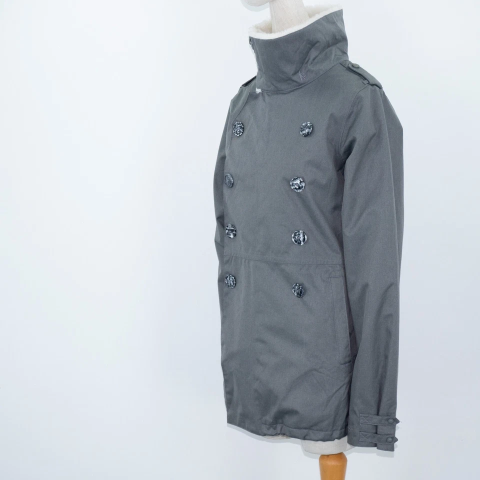 BURTON WINDSORS Fines Women's Gray Sherpa Parka Ski Snow Jacket Size M-L  - Image 4 of 4