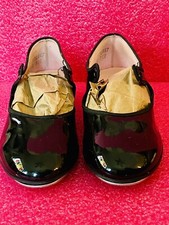 Capezio Dancing Since 1887 Girls Tap Dance Shoes Sz. 1  M Black Patent Leather