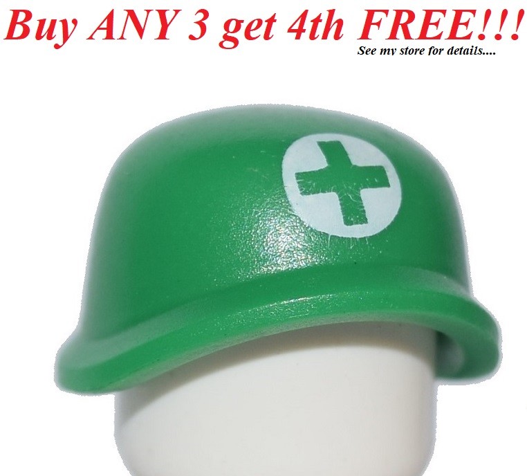 ☀️NEW Lego City Boy/Girl Minifig Hat Green cap Helmet Army