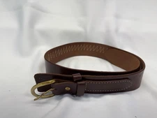 Triple K 100 Heavy Saddle Leather Cartridge Belt Walnut Large 38”