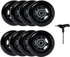 8-Pack Inline Skate Wheels 85A with ABEC-9 Bearings, 64mm 70mm 72mm 76mm 80mm...