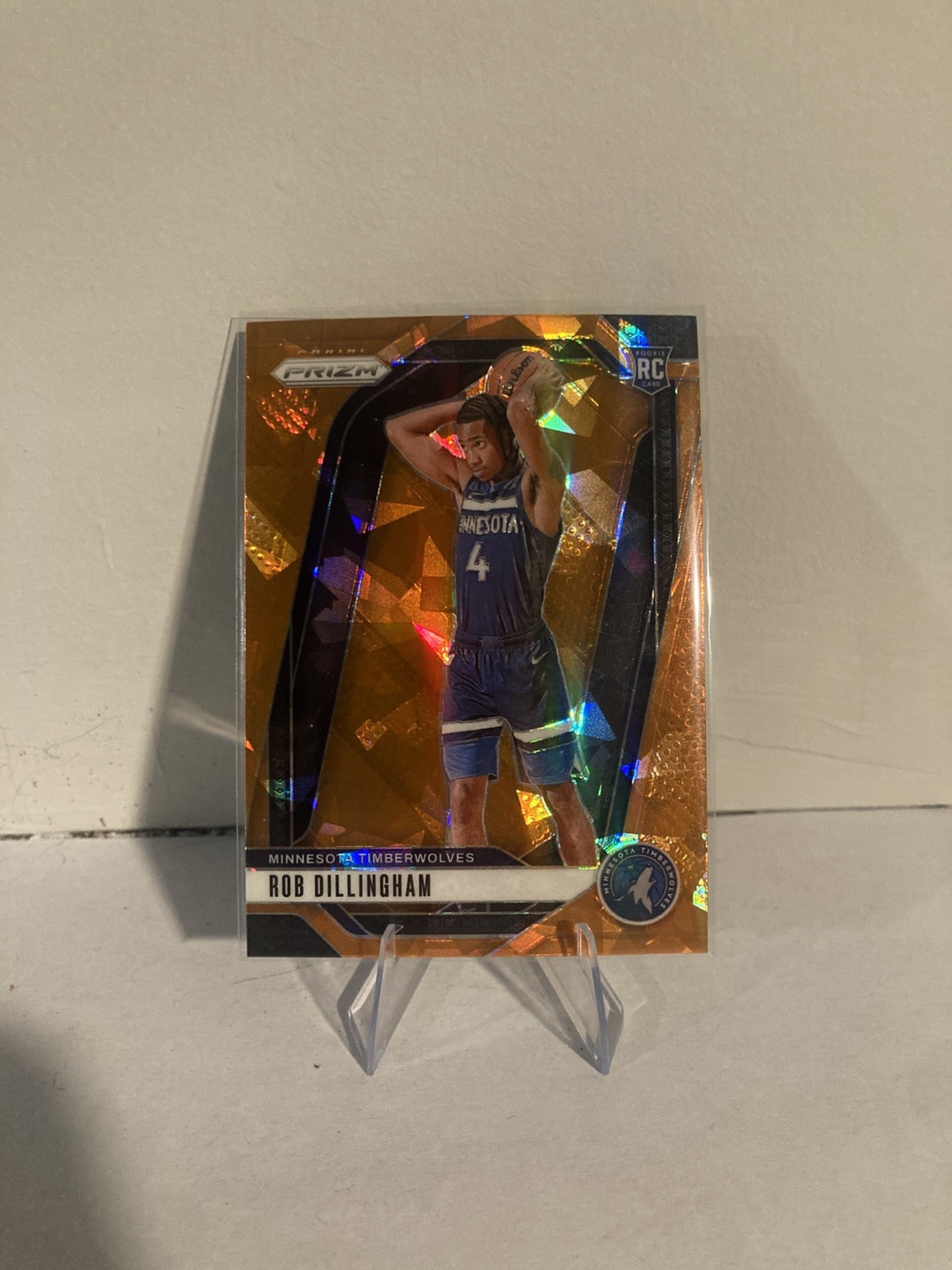 2024-25 Panini Prizm Rob Dillingham #250 Orange Cracked Ice Prizm RC NM