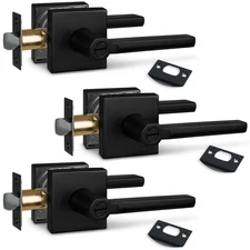 (3Pack) Bed/Bath Room Door Lever for Privacy Bathroom and Interior Door Door ...