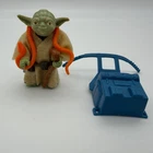 Vintage 1980 Kenner Star Wars Yoda Figure Orange Snake Cane Robe Backpack ESB HK