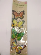 2 Pak  Crafter's Square Pop Up Butterfly Stickers 4 Pack New Scrapbook Crafting
