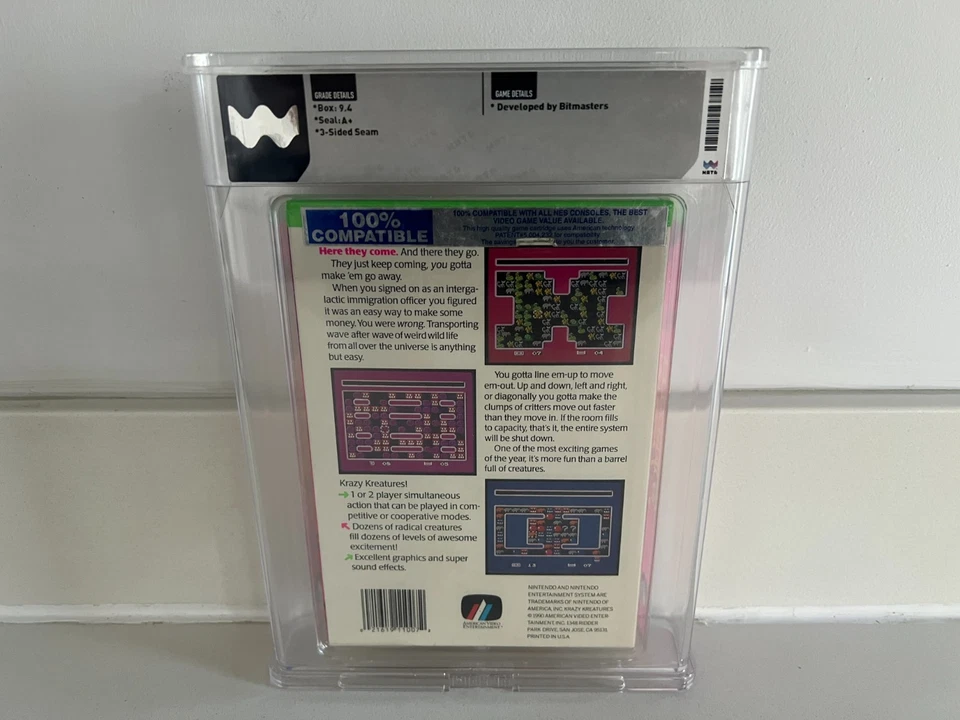 Krazy Kreatures (Nintendo NES) WATA 9.4 A+ New Sealed Graded CGC VGA PSA 1st - Image 2 of 4