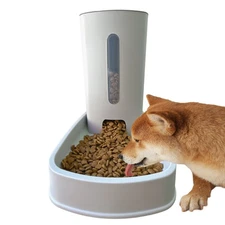 Dog Cat Feeder and Food Bowl for Pets Auto Flowing Anti-Tip Feeding Food Bowl