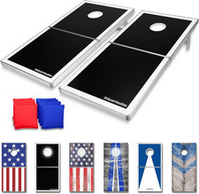Gosports 4 X 2 Ft Ultra Portable Cornhole Board Set - Choose LED Lights or Stand