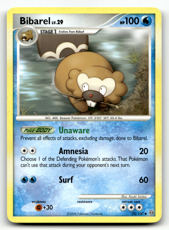 Bibarel 32/100 Normal Uncommon Stormfront LP