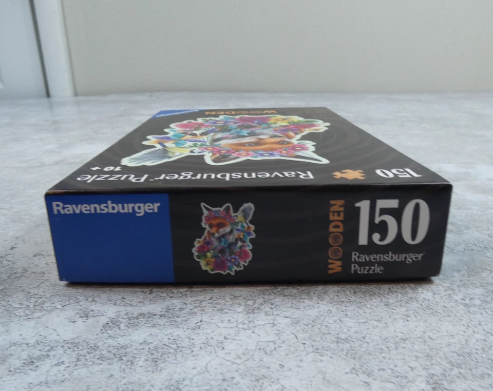 Ravensburg Puzzle 150 Piece Colorful Floral Fox Wood Reversible Complete - Image 4 of 4