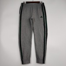 Adidas Boys XL 18/20 Joggers Gray Green 3-Stripe Sweatpants Fleece AK5805 Youth