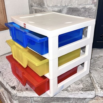 Lego Sorting Station Three 3 Drawer Brick Storage Organizer Bins 15x13x12  Iris