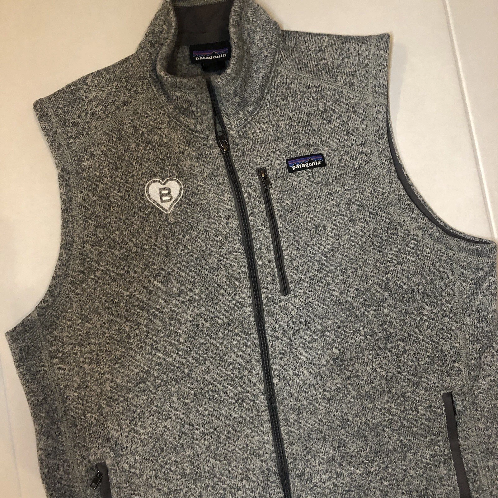 Patagonia Better Sweater Vest XL Grey Full Zip Fleece 25882 Logo