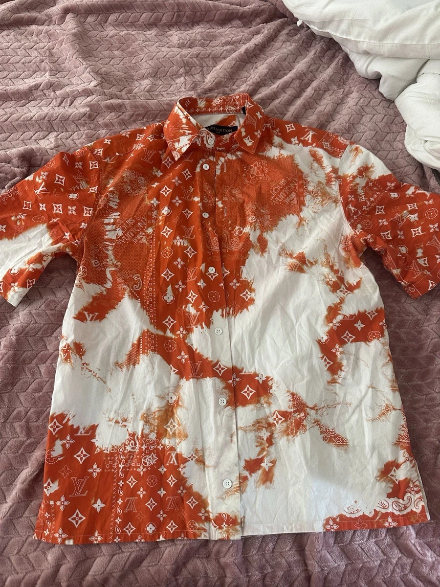 Louis Vuitton Cotton Short Sleeve Casual Button-Down Shirts for