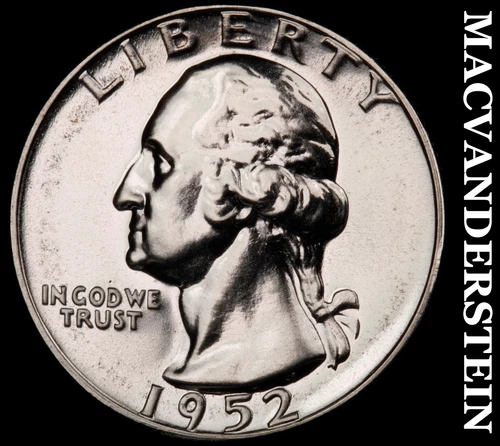 1952 Washington Quarter- Silver- Choice Gem Proof Luster No Reserve #J3978