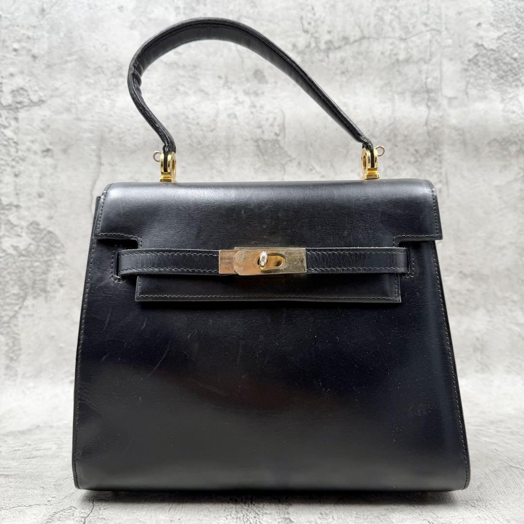 Bally Vintage Top handle Handbag 2way Shoulder Turn Lock Black