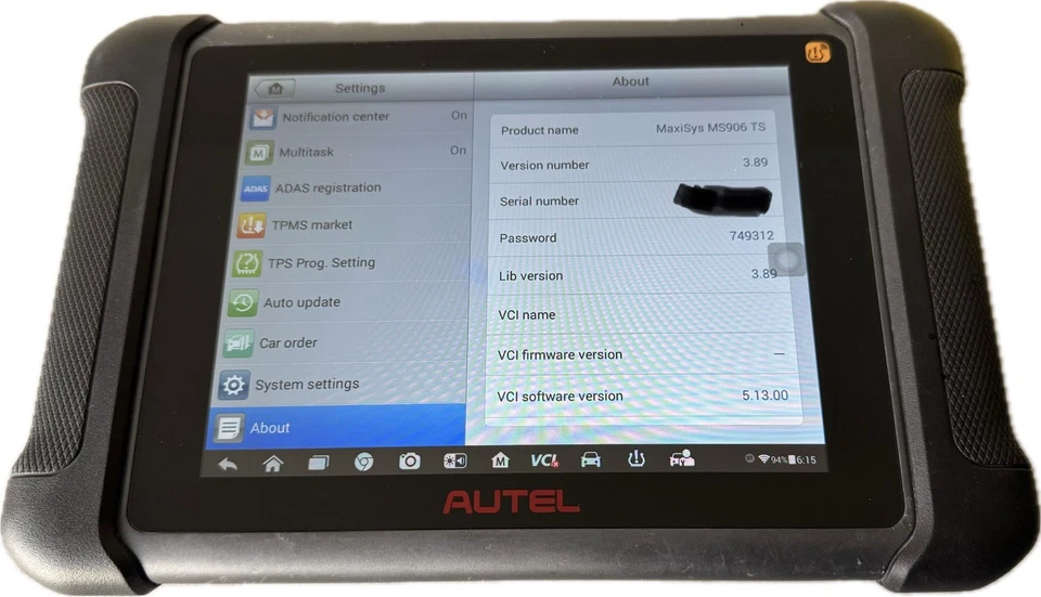 Autel MaxiSys MS906TS Car Diagnostic Scan Tool   TABLET ONLY   NEEDS SOFTWARE - Image 4 of 4