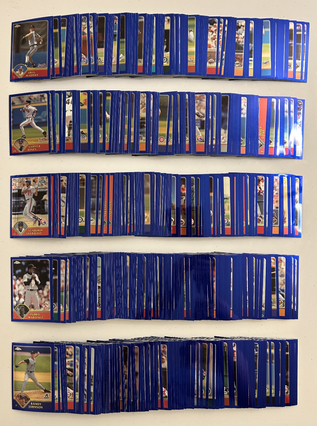 500 Card Lot - 2003 Topps Chrome Baseball Series 1 & 2